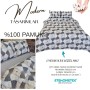 ETEHOMETEX %100 Pamuk Nevresim Takımı ÇİFT KİŞİLİK GEOMETRİK MAVİ 8696474232113